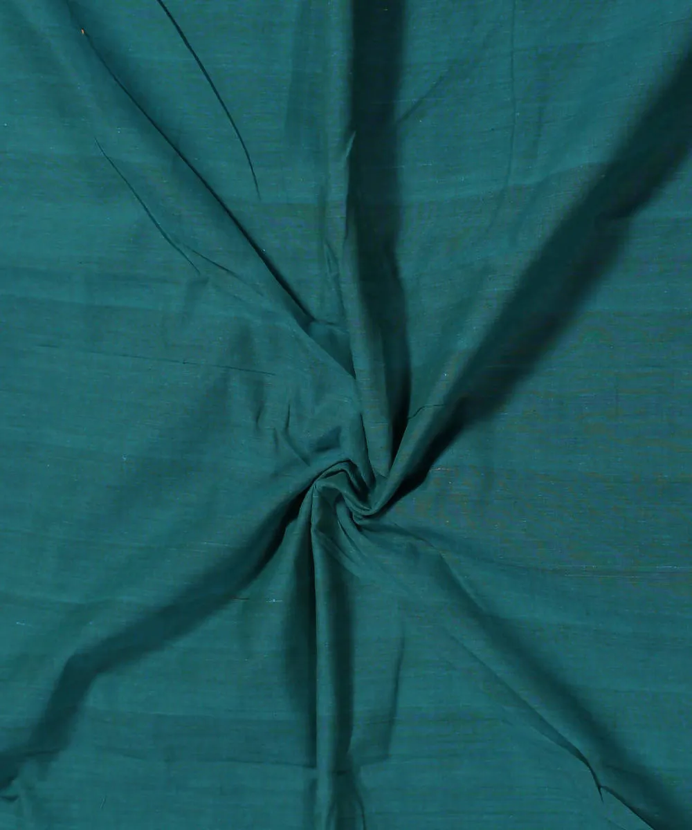 0.35m Handloom Cotton Fabric Teal Blue