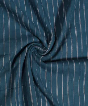 0.42m Dark blue stripe handwoven cotton fabric