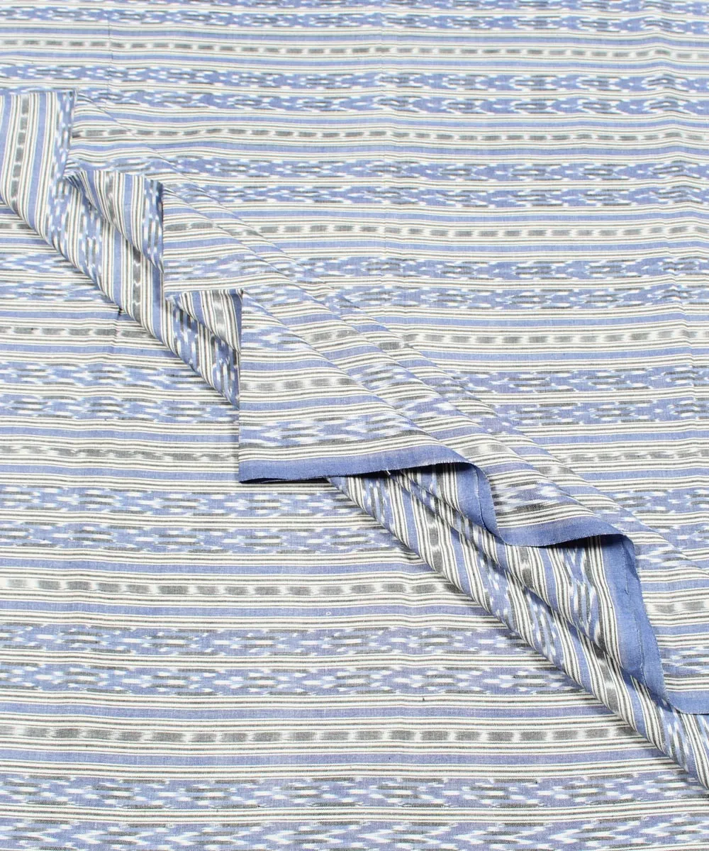 0.4m Blue handwoven ikat cotton fabric