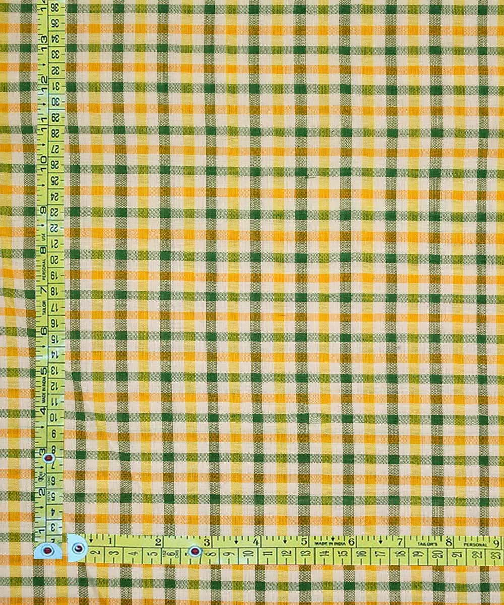 0.5m Multicolor handwoven checks cotton mangalgiri fabric