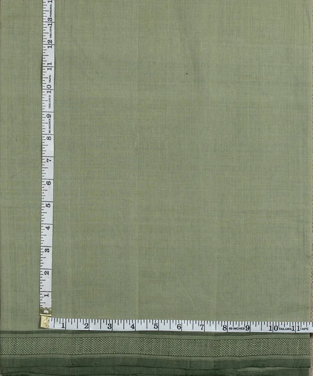 0.75m Grey green handloom cotton fabric