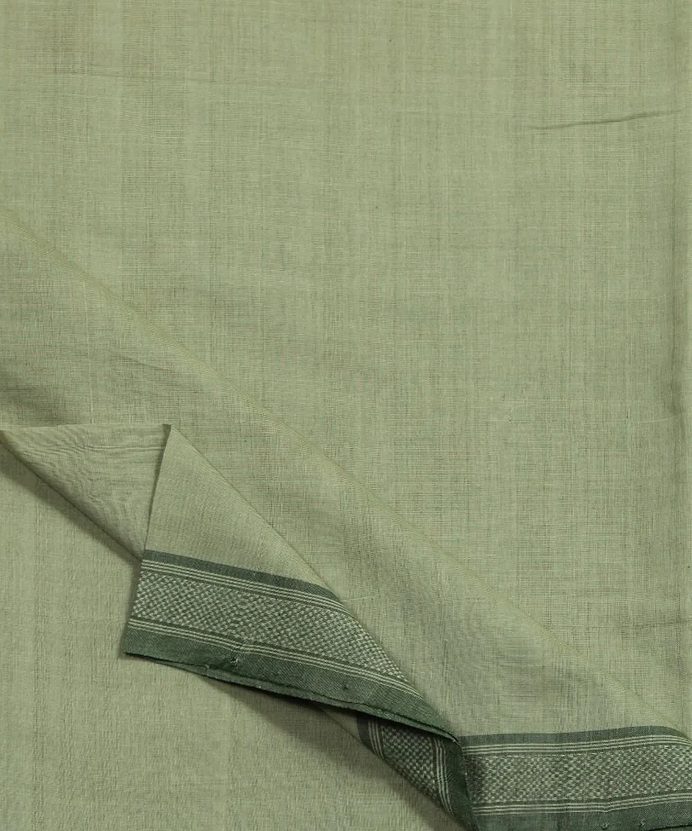 0.75m Grey green handloom cotton fabric