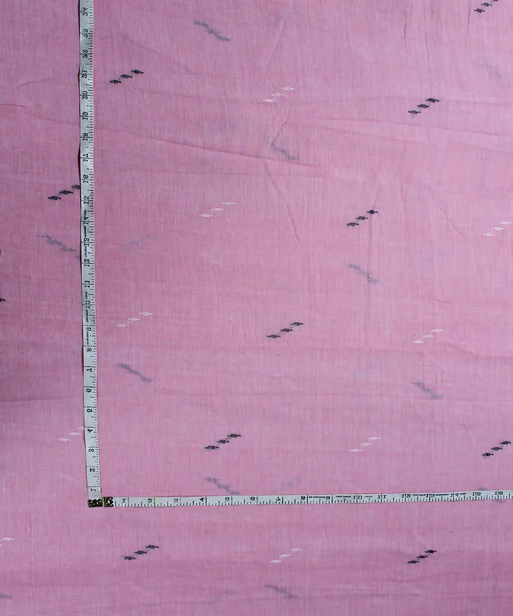 0.84m Pink muslin jamdani handloom fabric