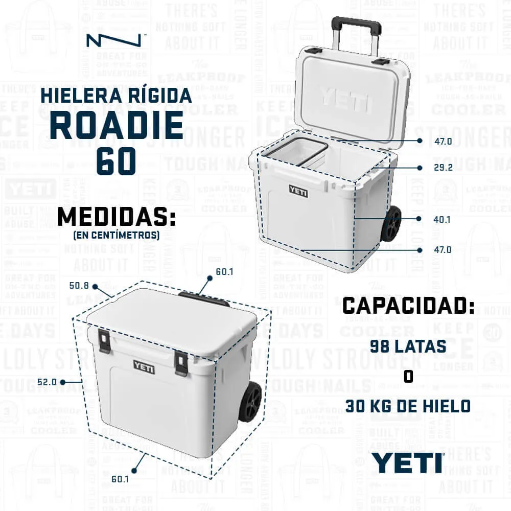 10023160000 HIELERA RIGIDA ROADIE 60 CHARCOAL MARCA YETI