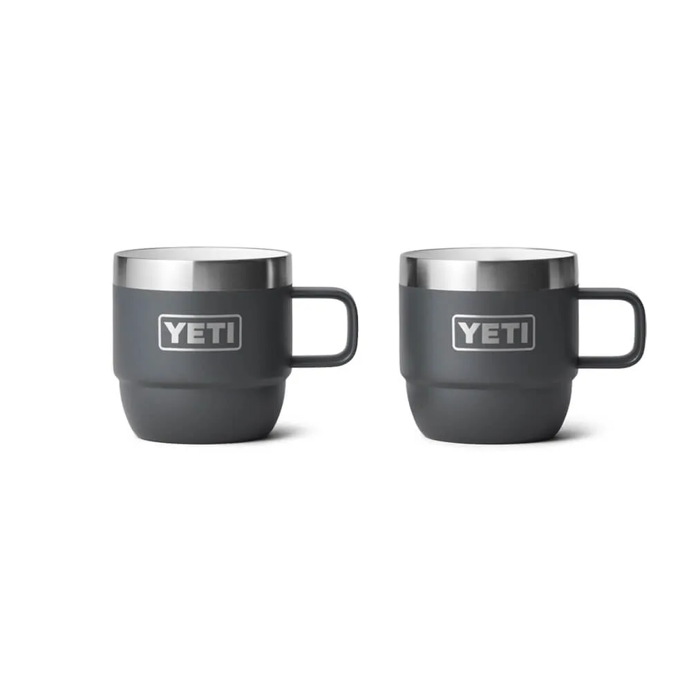 21071501865 TAZA RAMBLER 6oz STACKABLE 2 PIEZAS CHARCOAL MARCA YETI