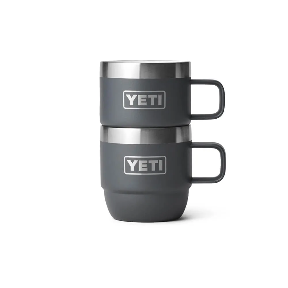 21071501865 TAZA RAMBLER 6oz STACKABLE 2 PIEZAS CHARCOAL MARCA YETI