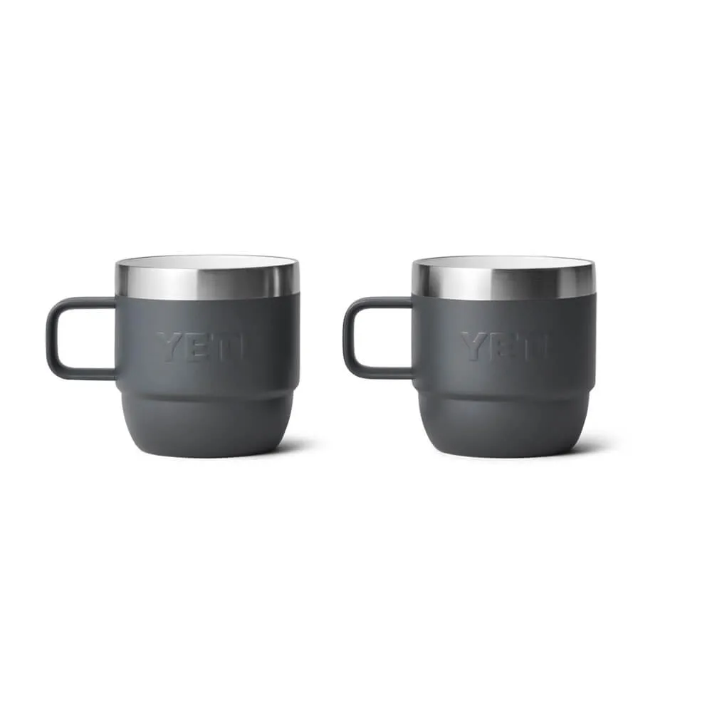 21071501865 TAZA RAMBLER 6oz STACKABLE 2 PIEZAS CHARCOAL MARCA YETI