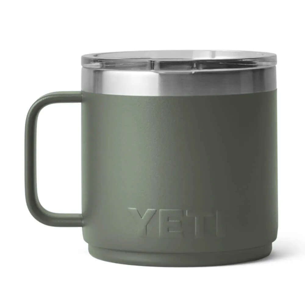 21071502435 TAZA RAMBLER 14oz MUG 2.0 TAPA MAGNETICA CAMP GREEN MARCA YETI