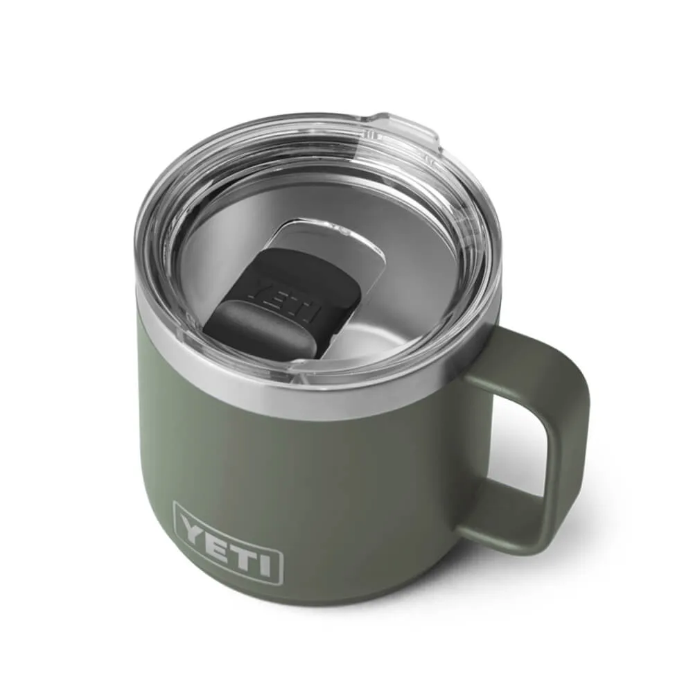 21071502435 TAZA RAMBLER 14oz MUG 2.0 TAPA MAGNETICA CAMP GREEN MARCA YETI