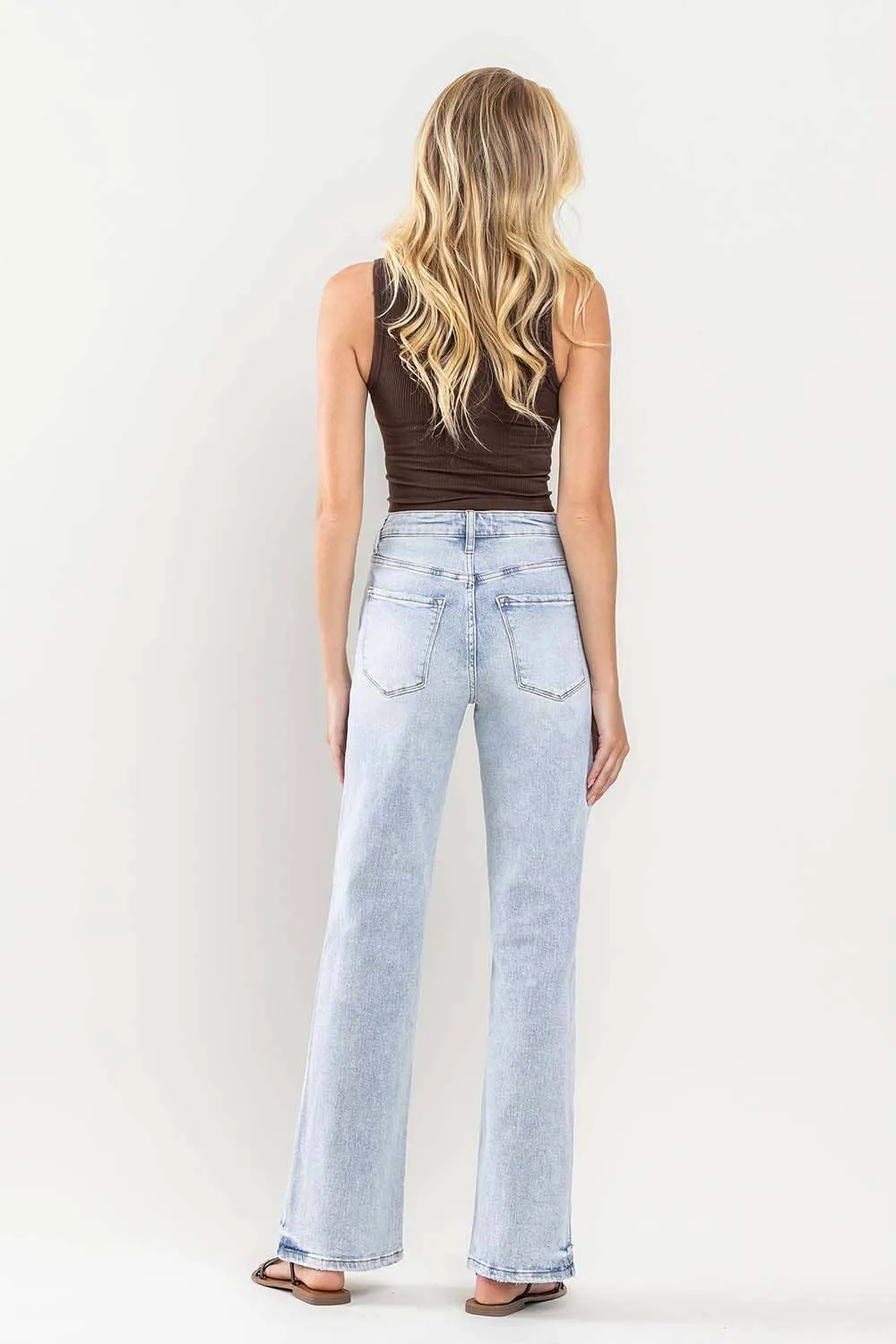 90'S VINTAGE SUPER HIGH RISE FLARE JEANS