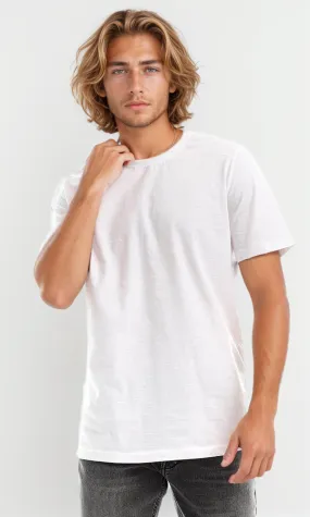 94612 White Standard Fit Slip On Cotton Basic Tee