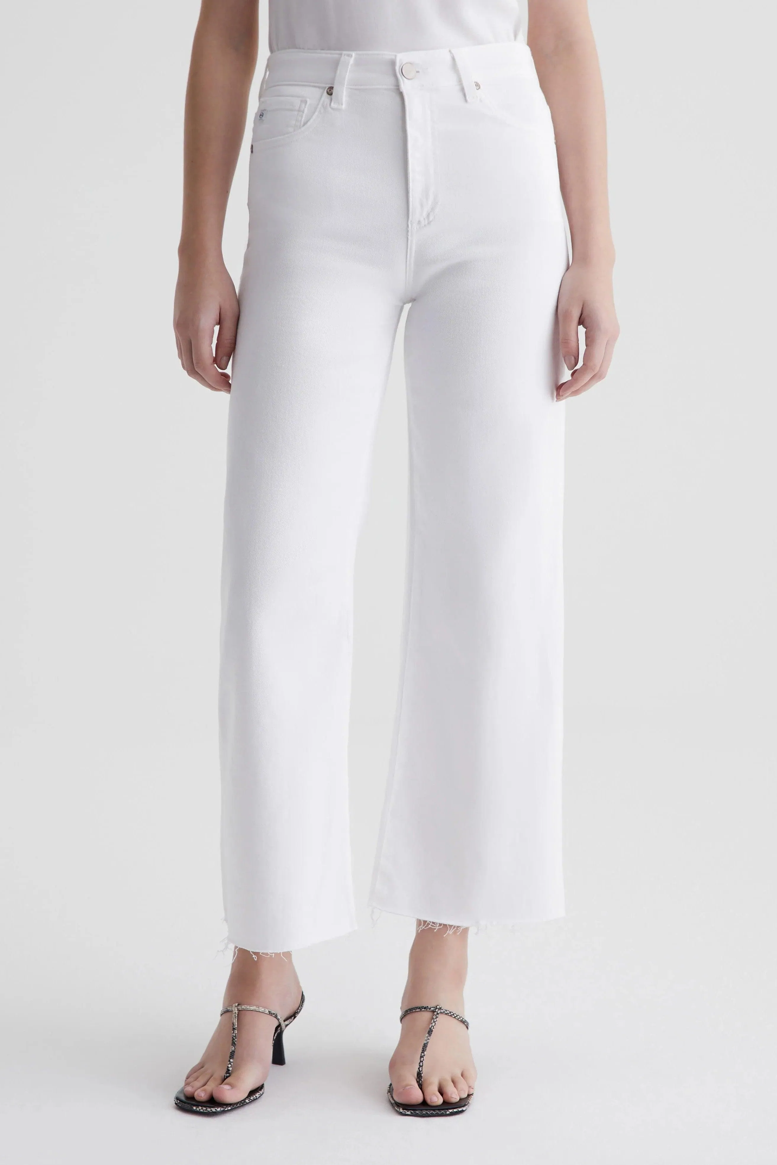 AG - Saige Wide Leg Crop - Modern White