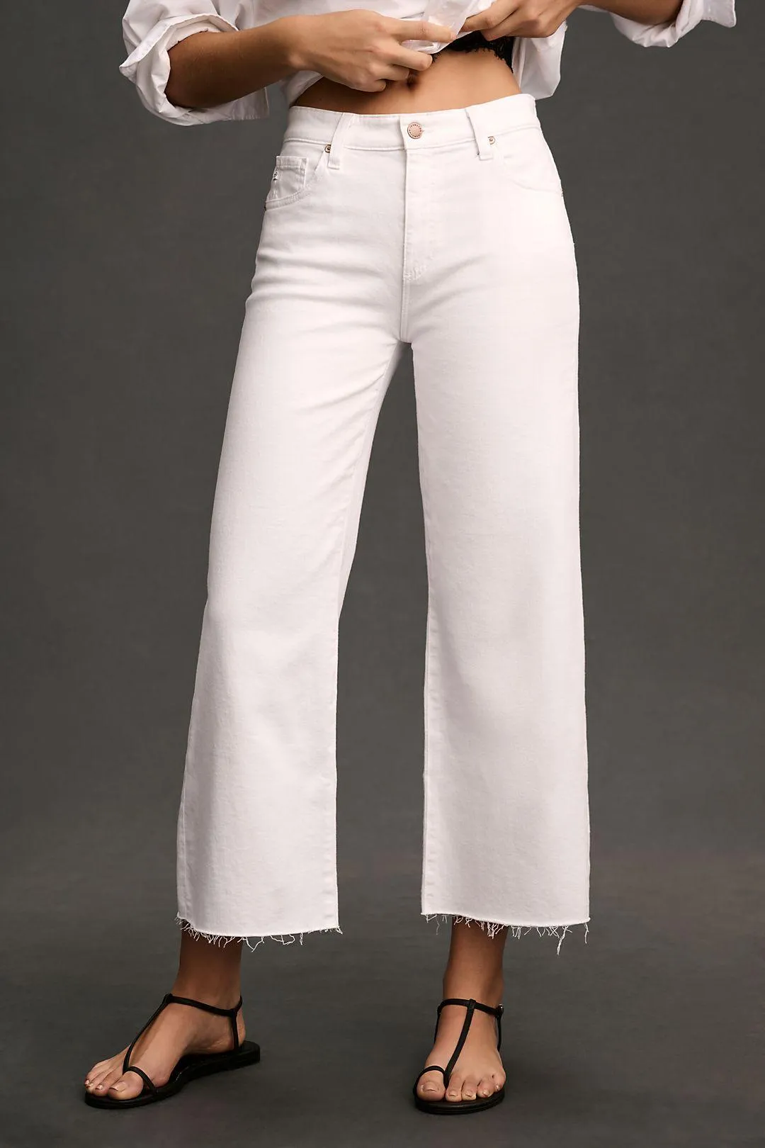 AG - Saige Wide Leg Crop - Modern White