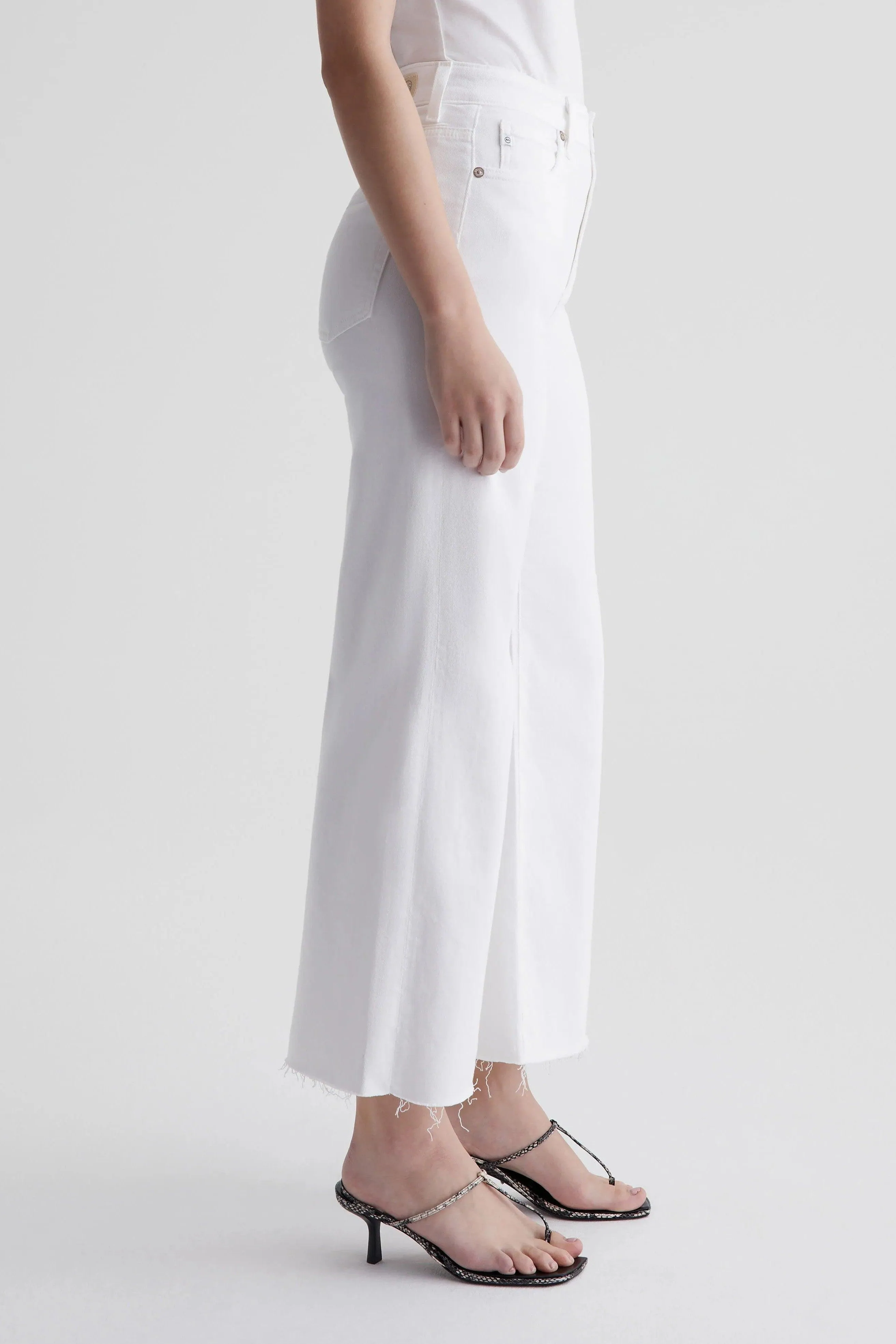 AG - Saige Wide Leg Crop - Modern White