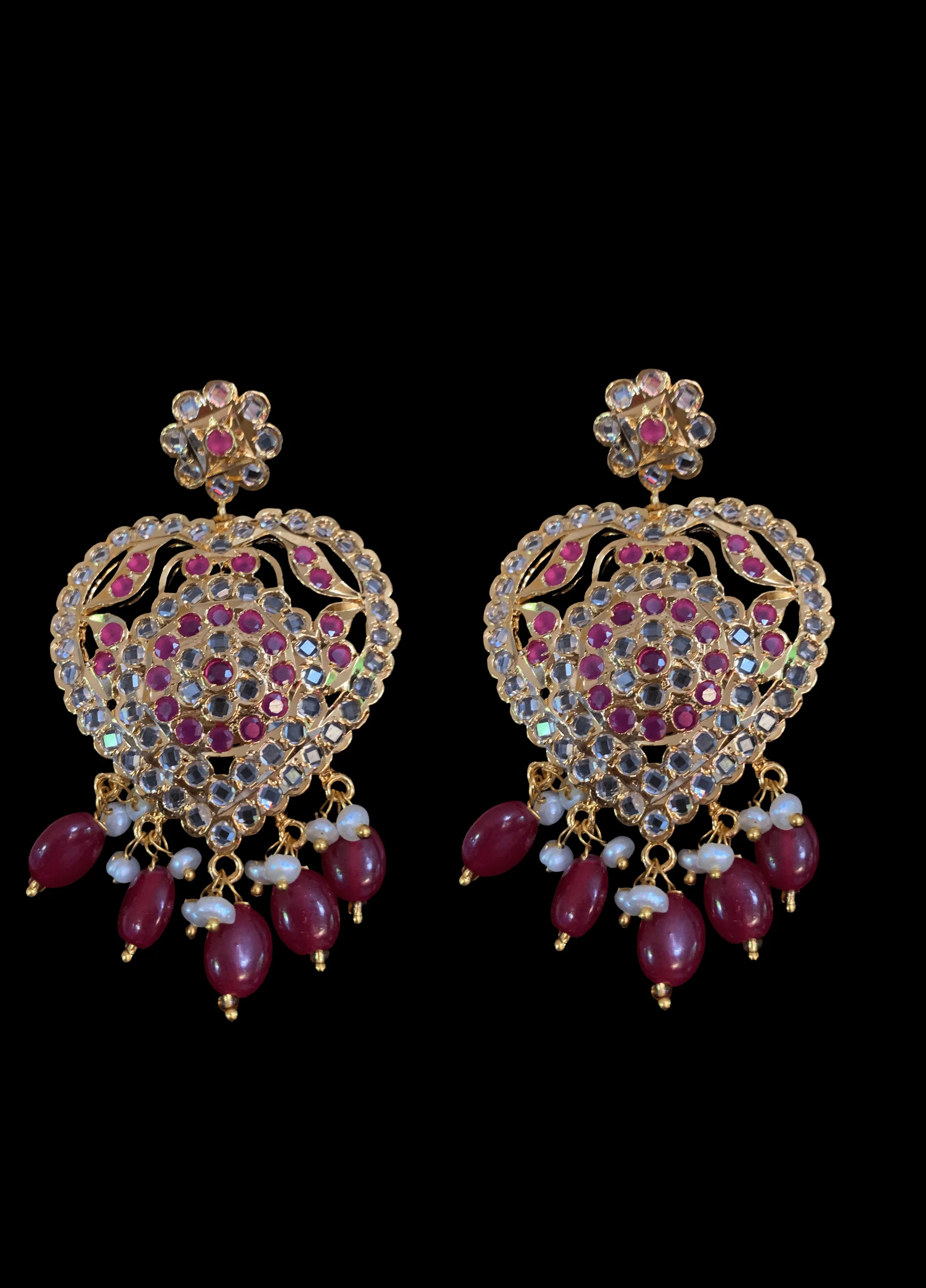 Antara hyderabadi Rani haar -red/ruby ( SHIPS IN 4 WEEKS )