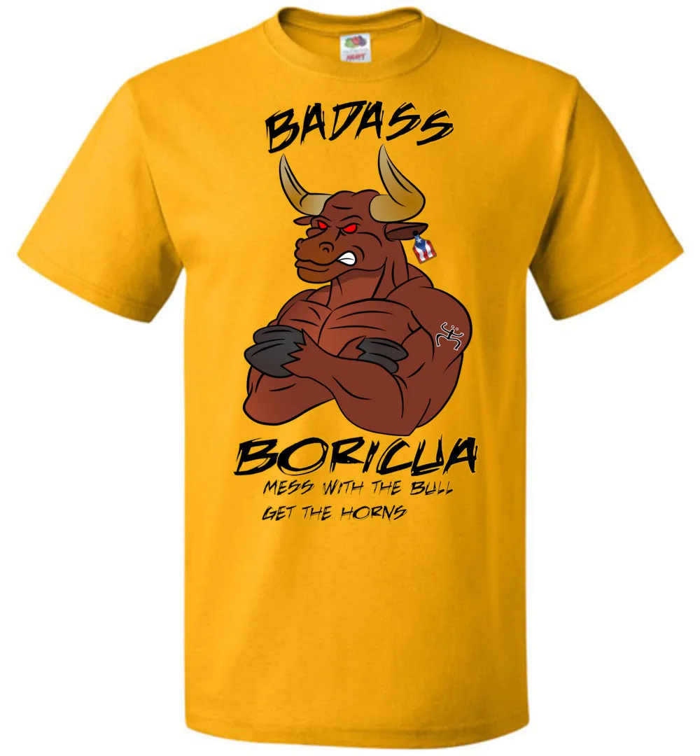 Badass Boricua Bull (Small-6XL) T-Shirt