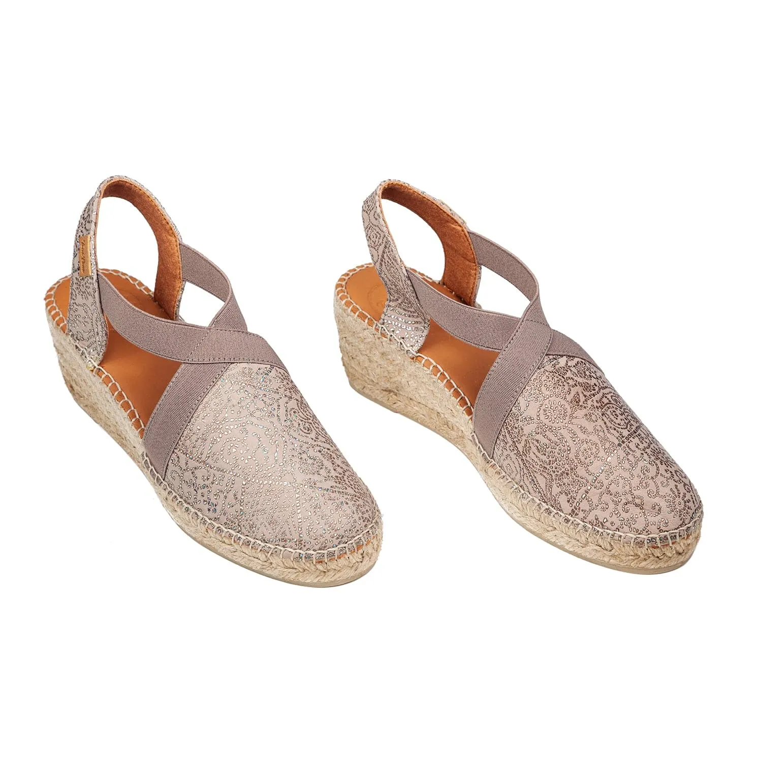 Basic Cotton Blend Wedge Espadrillel for Women - Terra-FR