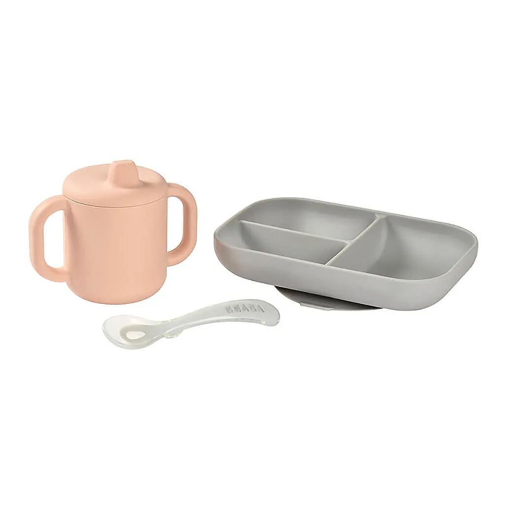 Beaba Sips & Bites 3-Piece Silicone Feeding Set