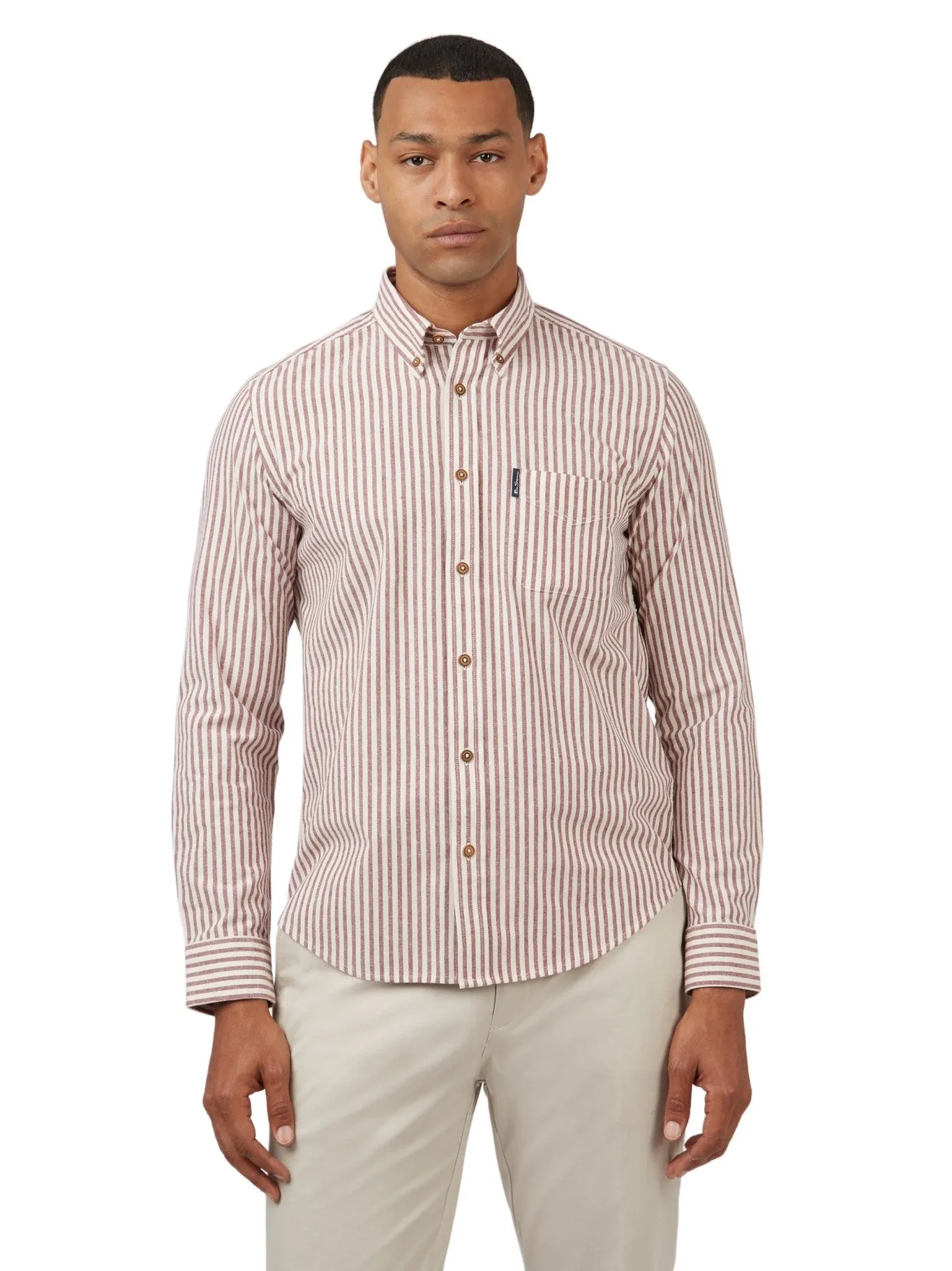 Ben Sherman Mens Oxford Stripe Shirt