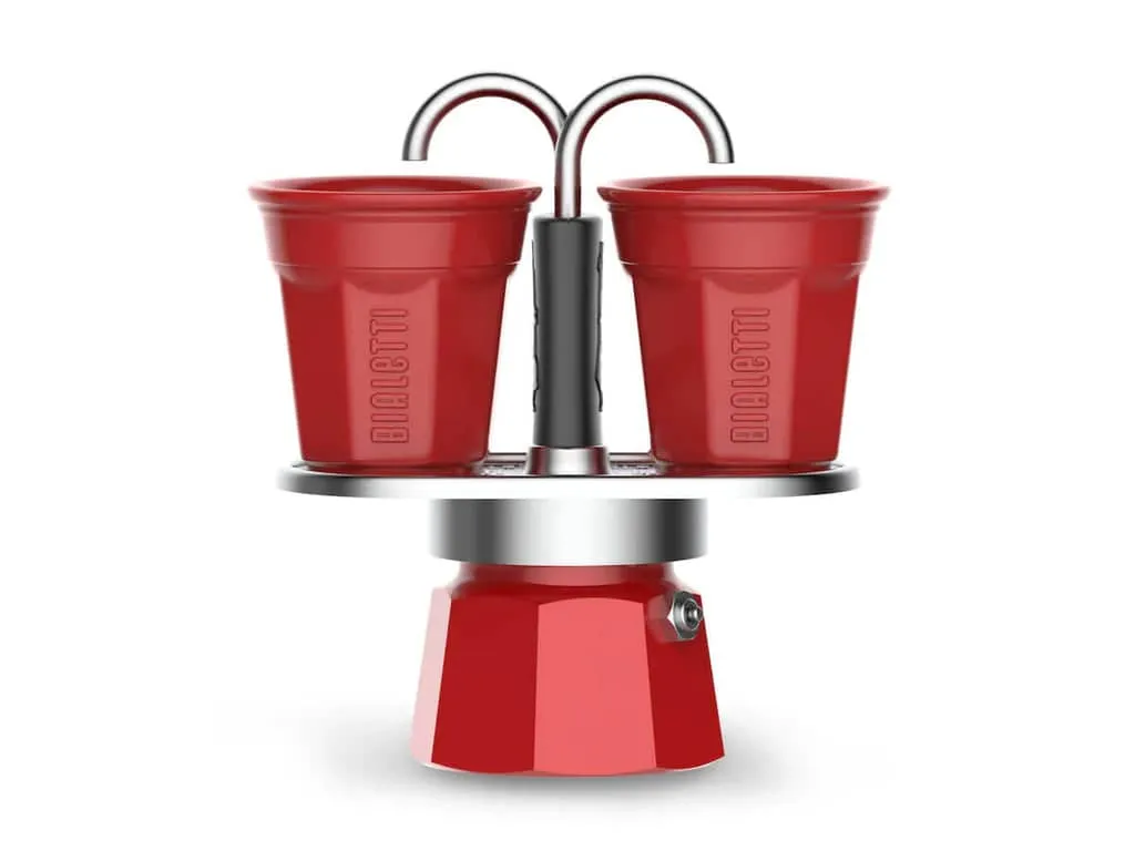 Bialetti 2 Cups Mini Express RED Stovetop Espresso Maker