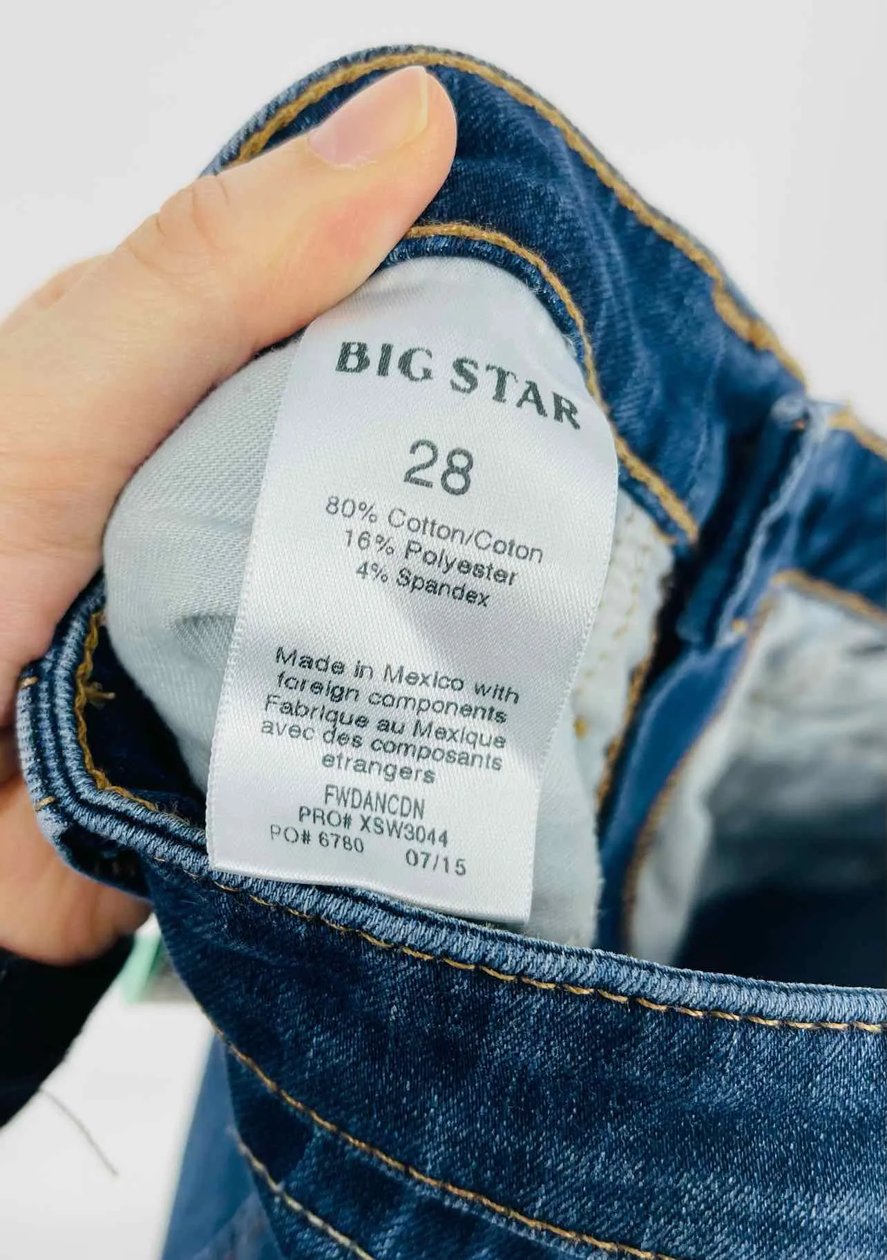 Big Star Size 28=5/6 Dk Denim Premium Denim Jeans