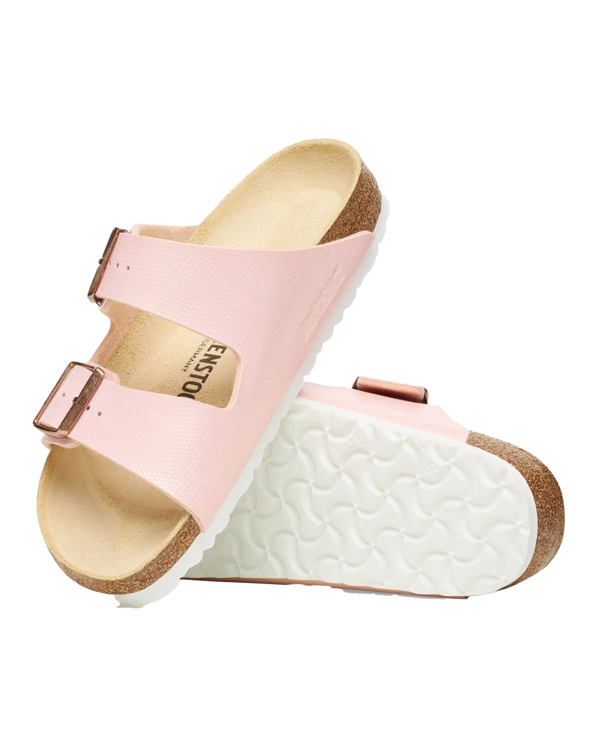 Birkenstock Arizona Shiny Lizard Rosa Calzata Stretta