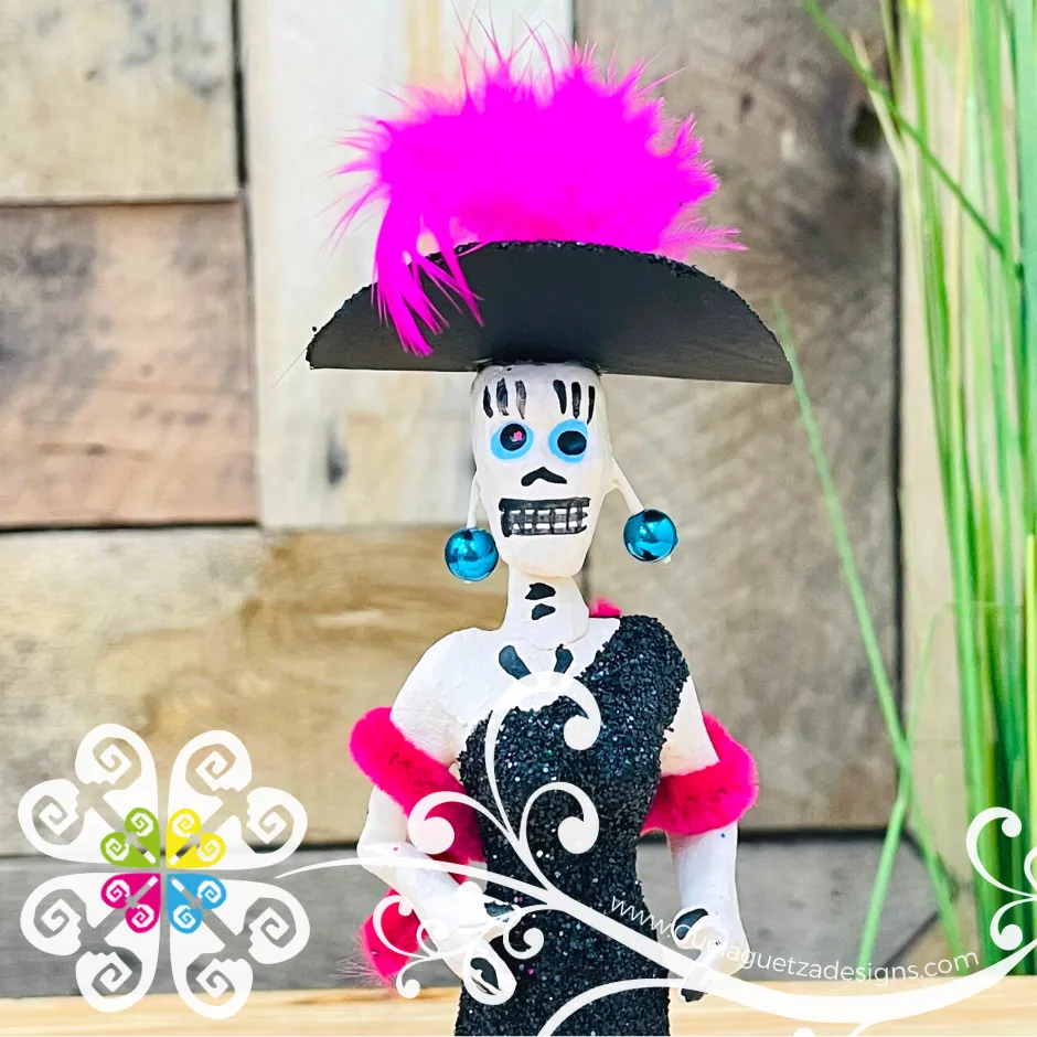 Black Little Clay Catrina - Catrina Brillantina