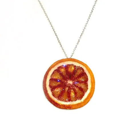 Blood Orange Fruit Necklace