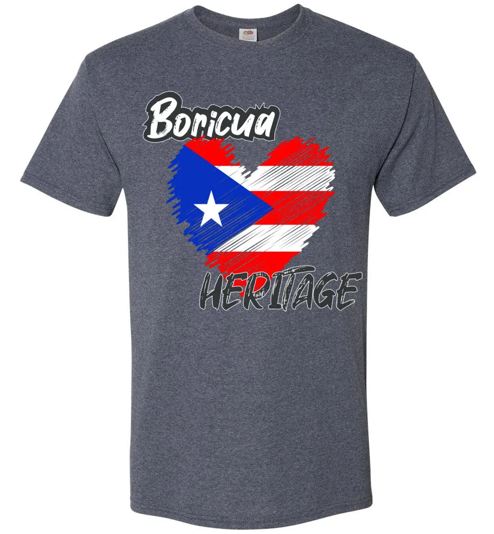 Boricua Heritage Heart Flag (Youth - 6XL) T-Shirt