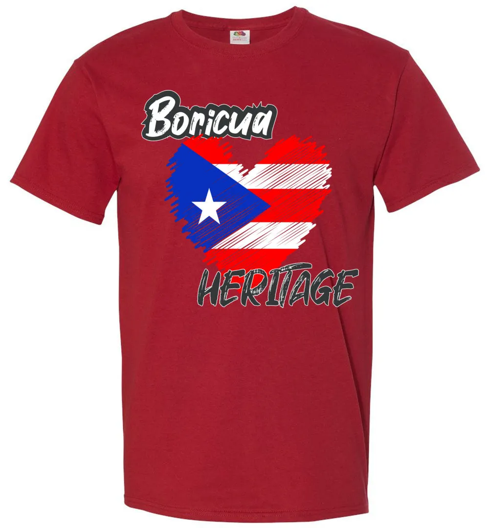 Boricua Heritage Heart Flag (Youth - 6XL) T-Shirt