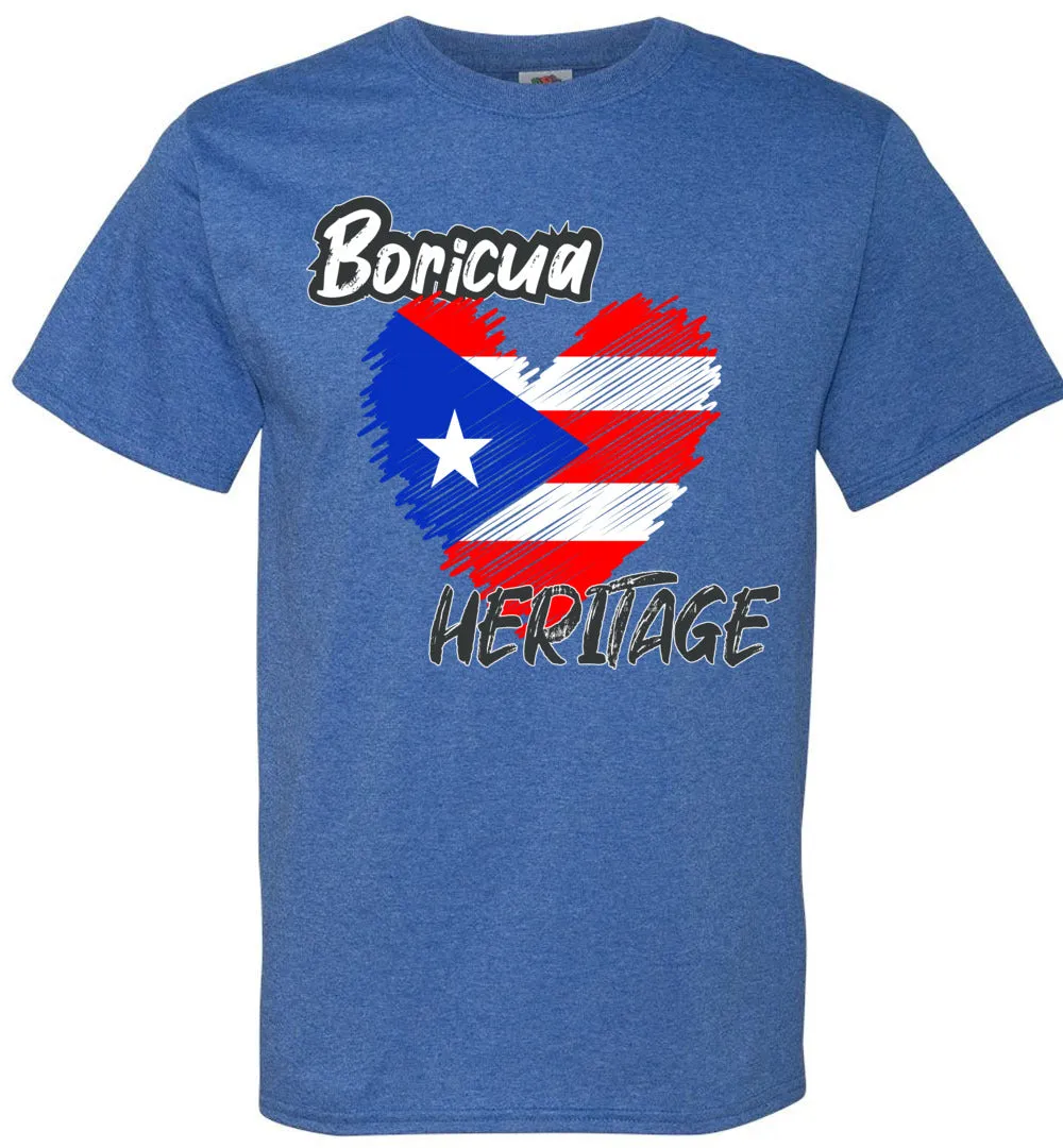 Boricua Heritage Heart Flag (Youth - 6XL) T-Shirt