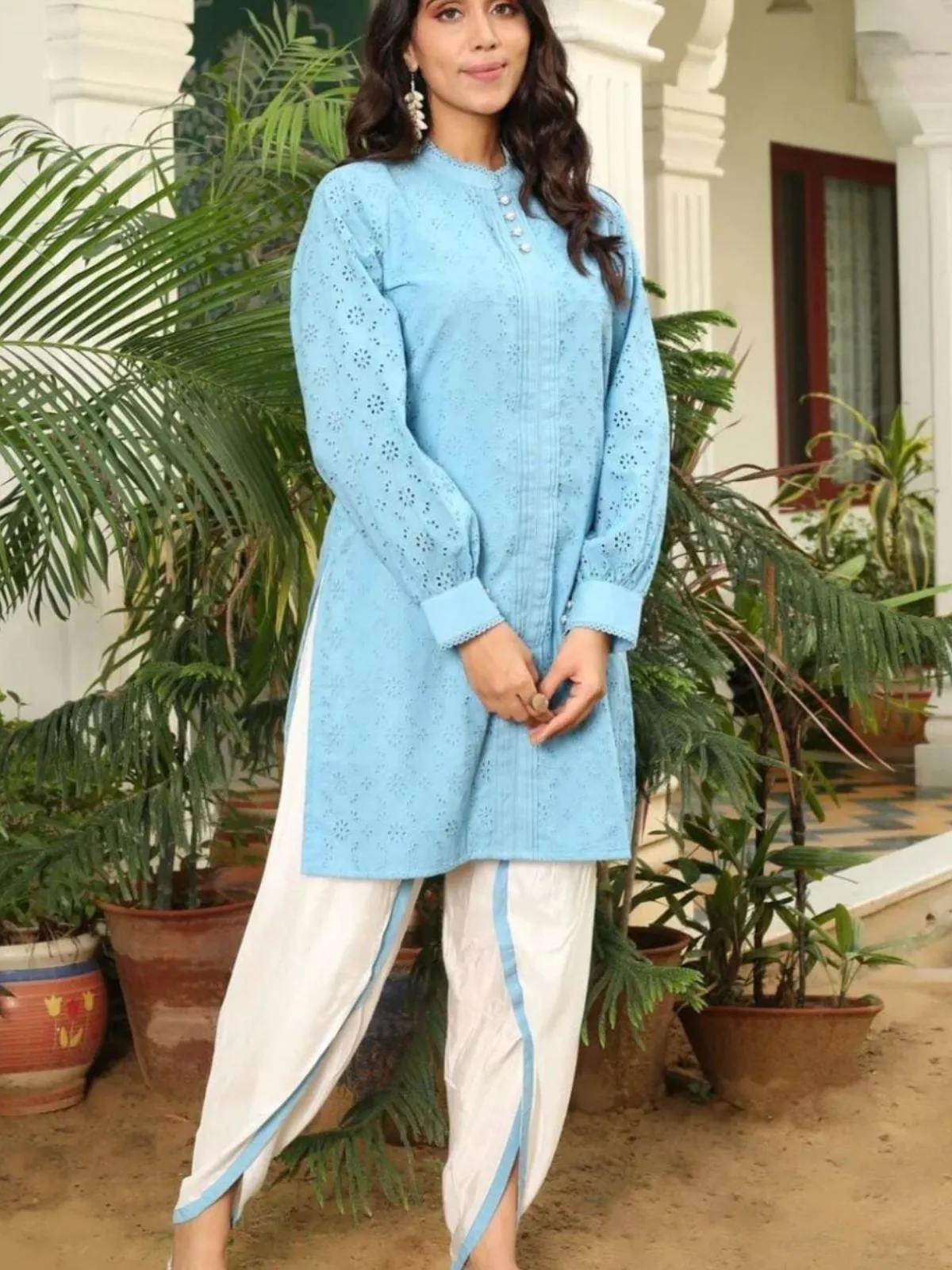 Cotton Shiffley Kurta Dhoti Set