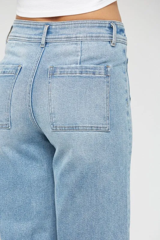 Cropped Front Pocket Jeans