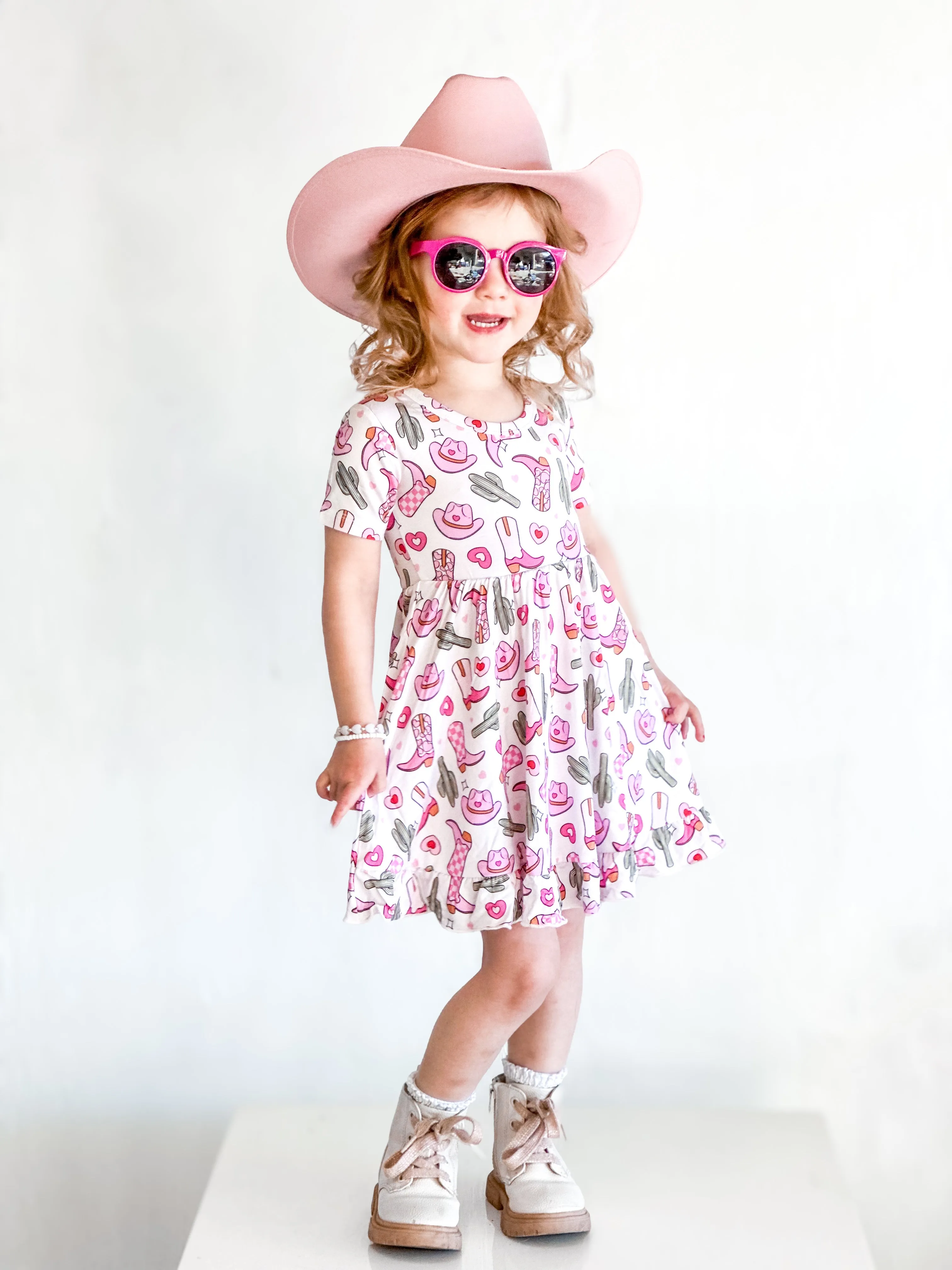 Dream Big Little Co Howdy Valentine Dream Ruffle Dress