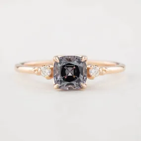 Estel Ring - 1.16ct Cushion Cut Fuchsia Purple Spinel, 14k Rose Gold (One of a kind)