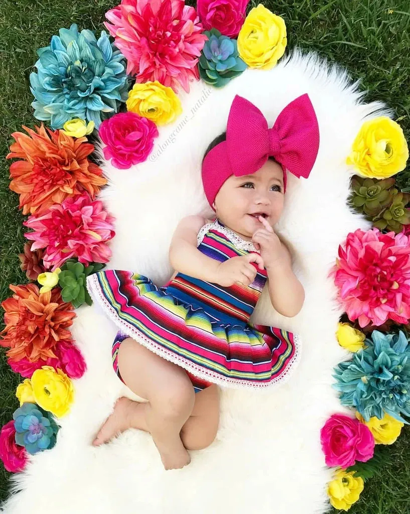 Fiesta Serape Skirted romper item of the month