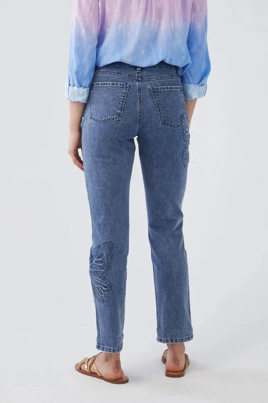 French Dressing Girlfriend Ankle Jeans Butterfly