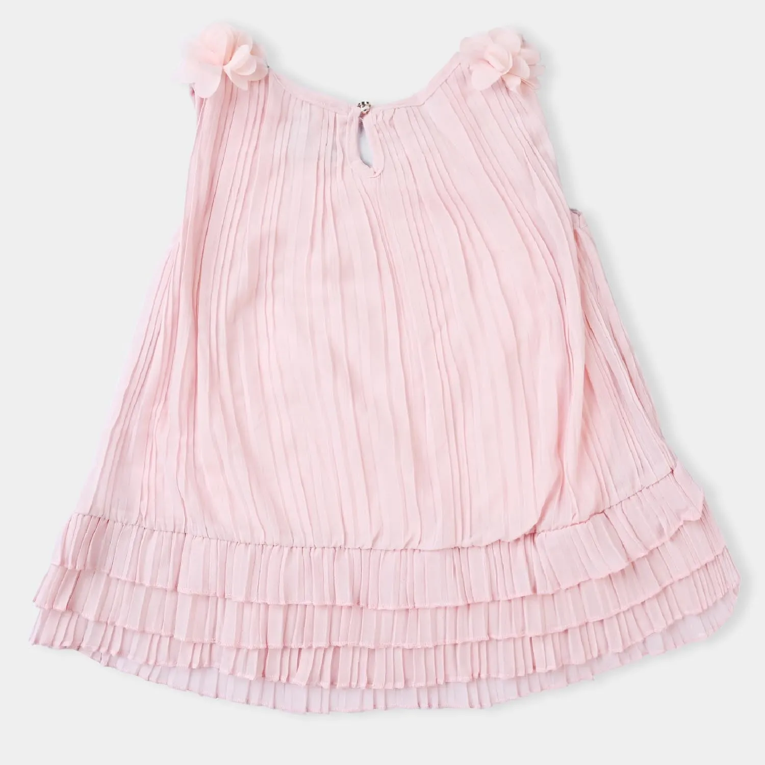 Girls Chiffon Fancy Top-Peach