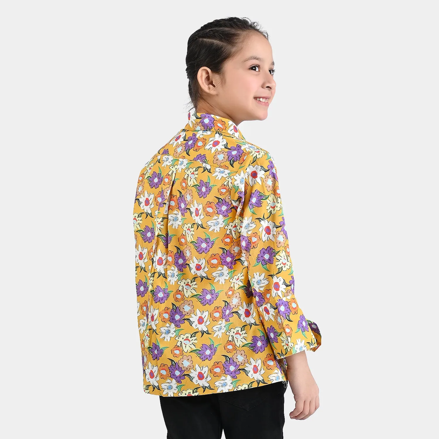 Girls Cotton Poplin Casual Top ivy-Yellow