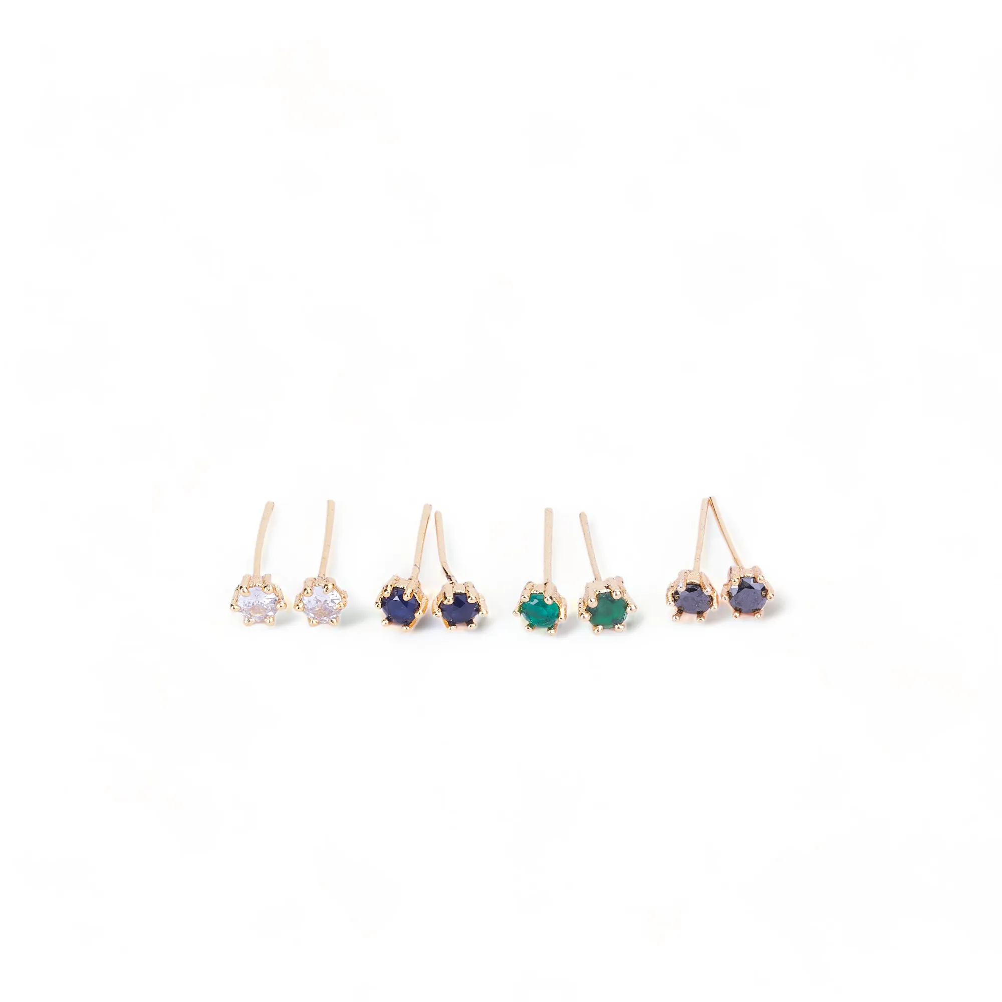 Gold Plated 5 Color Changeable Earrings