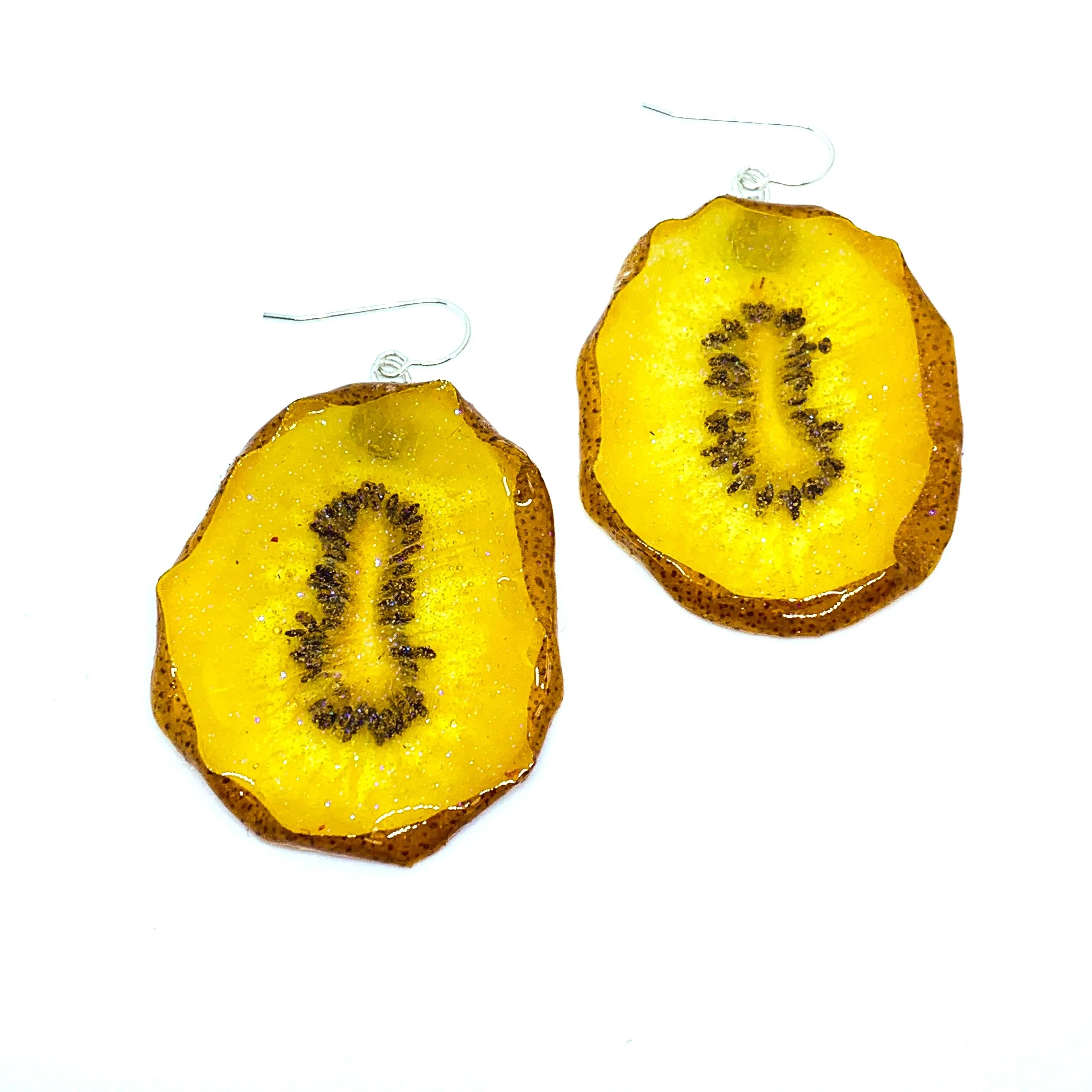 Golden Kiwi Earrings