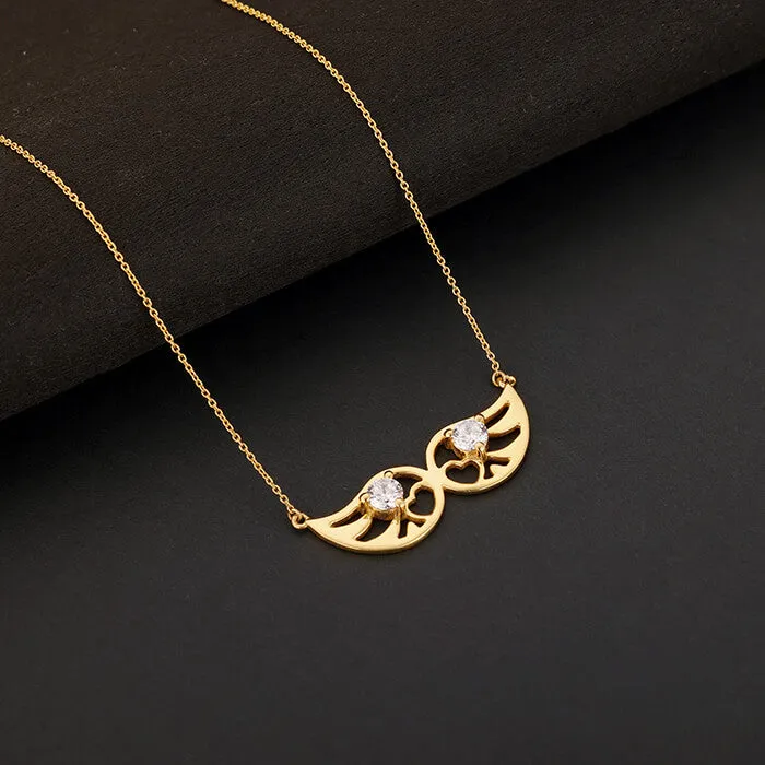 Golden Wings of Love Necklace