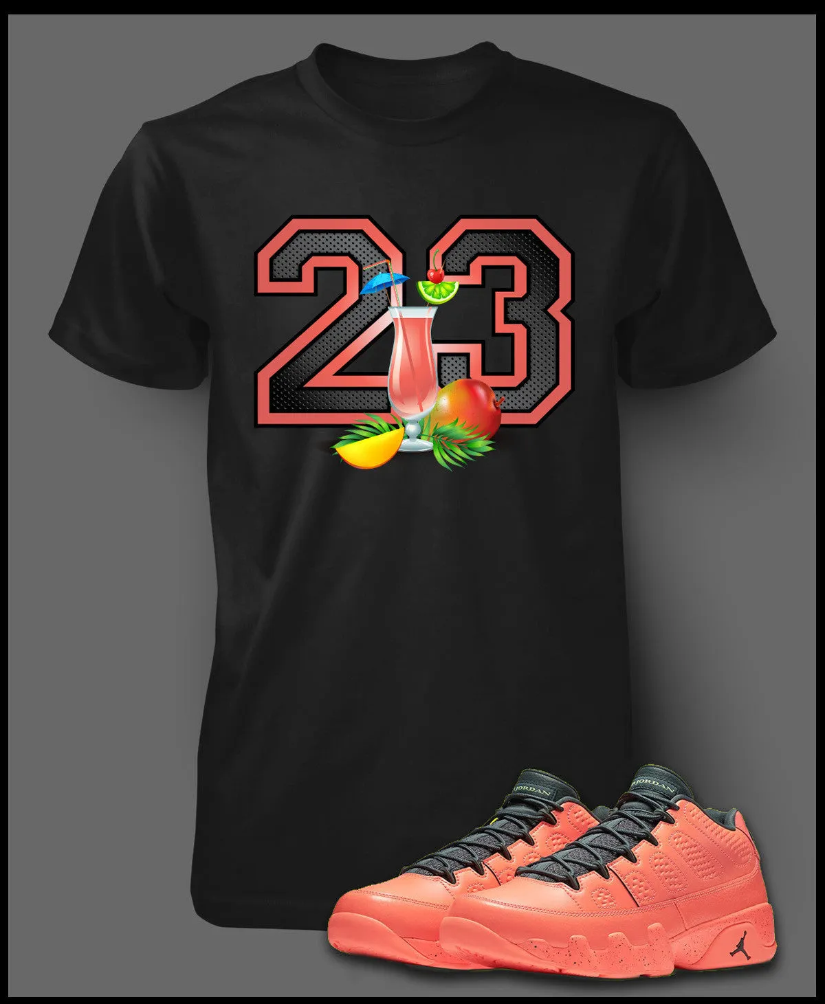 Graphic T Shirt To Match Retro Air Jordan 9 Mango Shoe