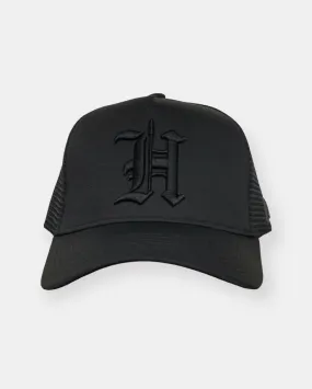 H SPEAR Black Trucker