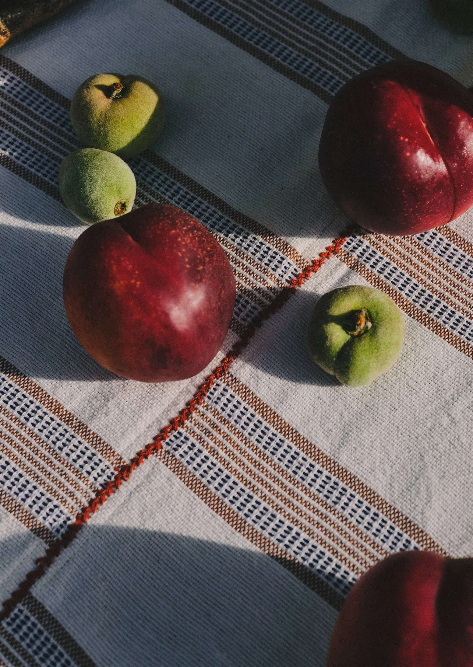 Hand Woven Stripe Tablecloth | Ecru/Ochre