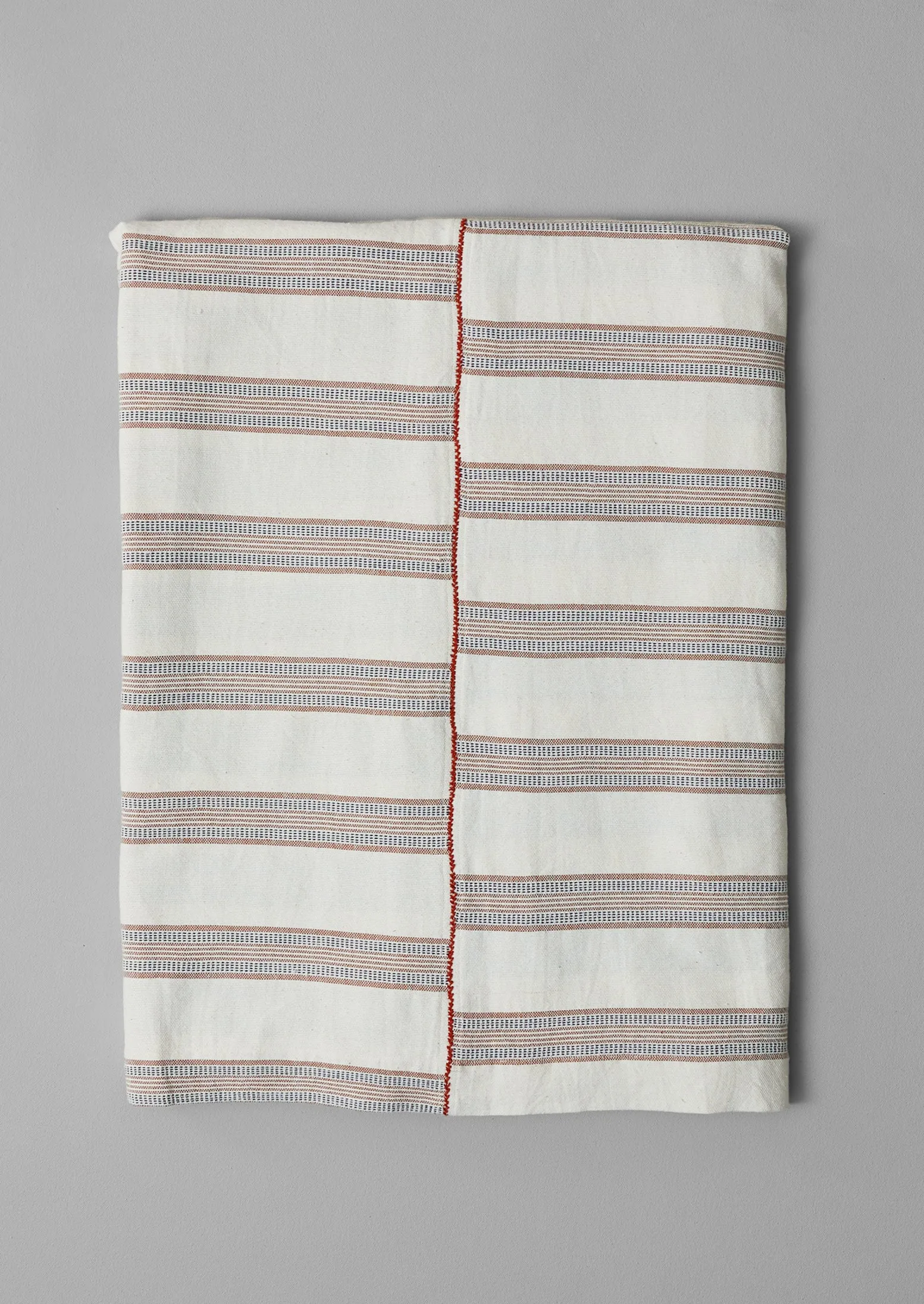 Hand Woven Stripe Tablecloth | Ecru/Ochre