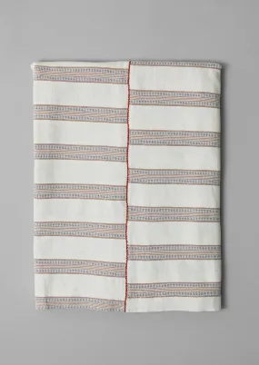 Hand Woven Stripe Tablecloth | Ecru/Ochre