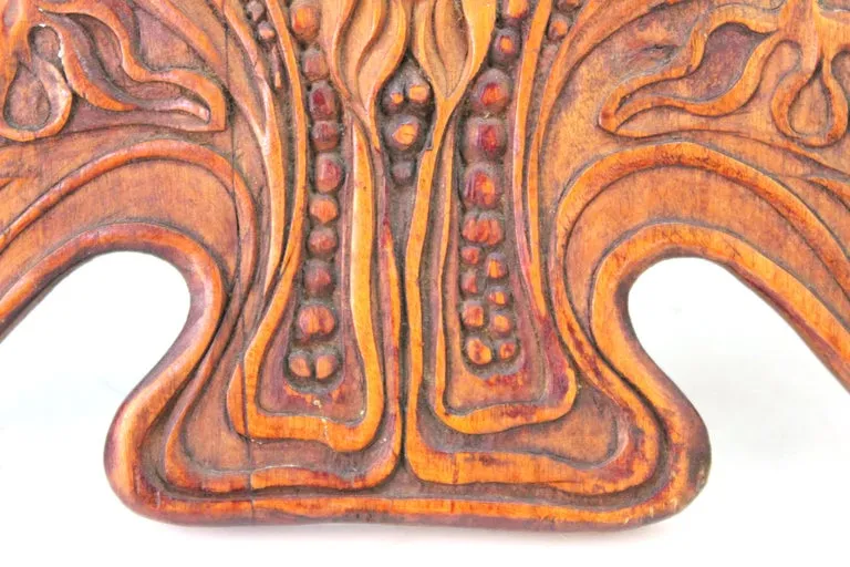 Italian Art Nouveau Picture Frame in Fruitwood and Silver Carlo Zen Attributed