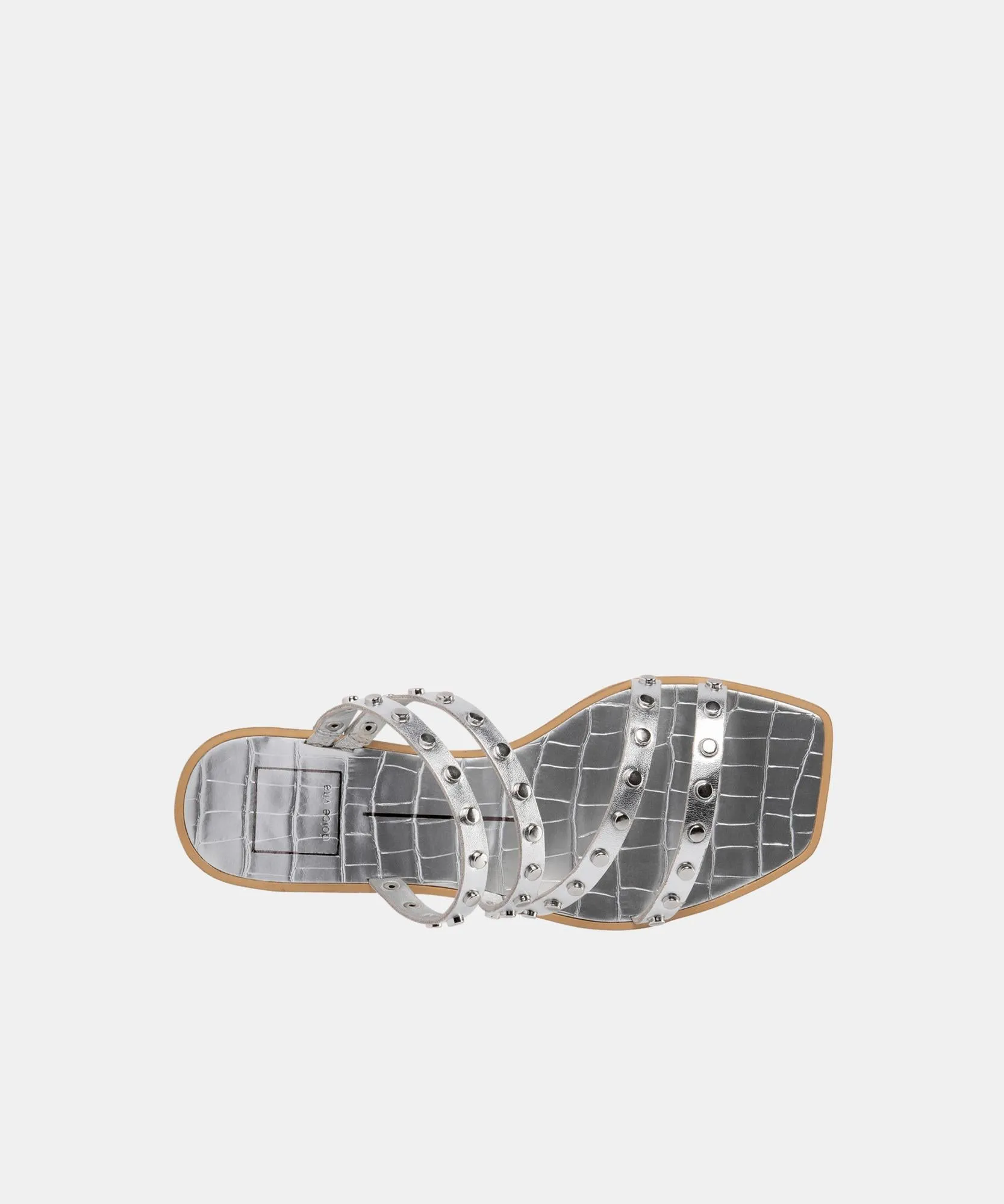 IZABEL WIDE STUDDED SANDALS SILVER METALLIC STELLA