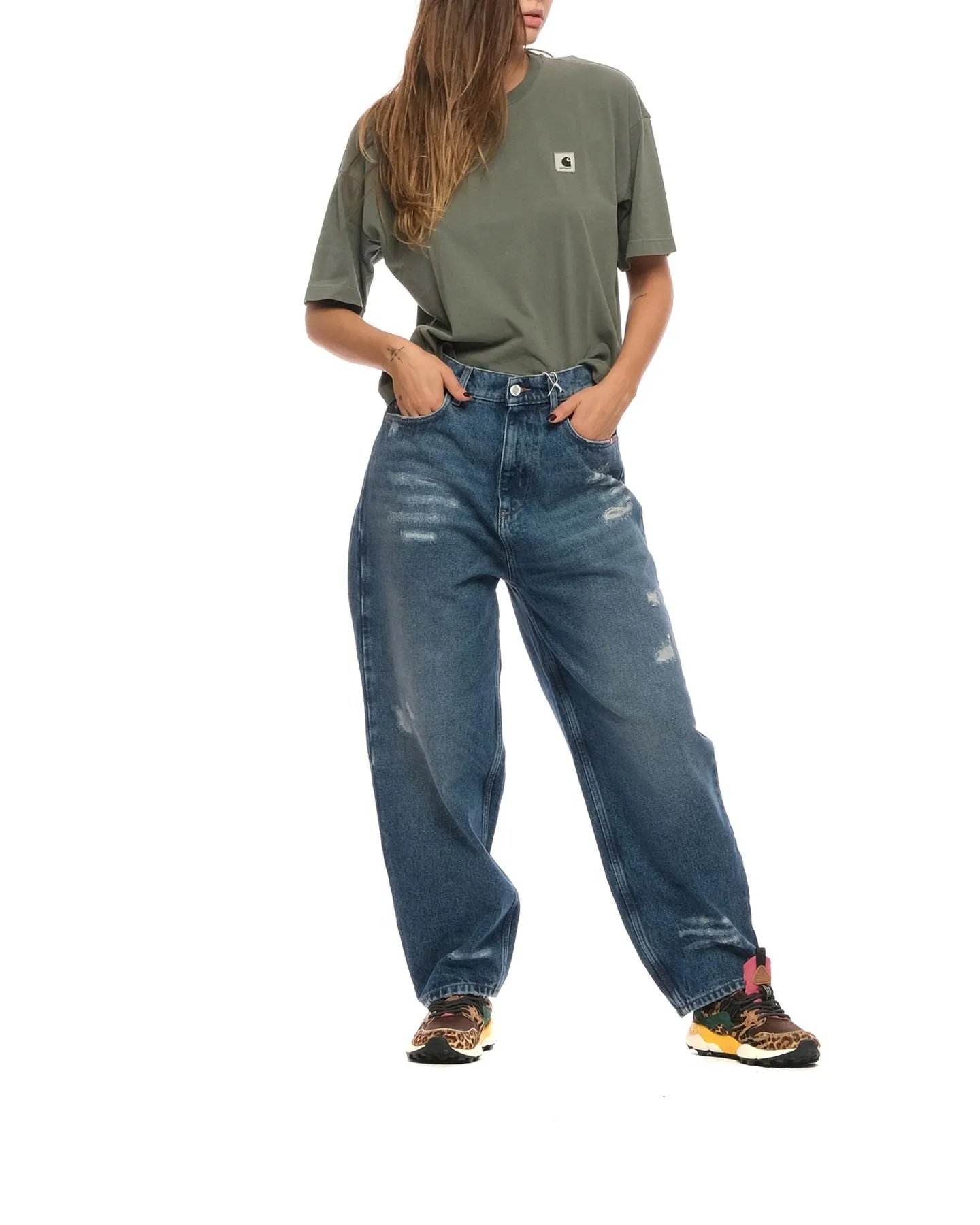 Jeans woman AMD047D4352388 999 DENIM Amish